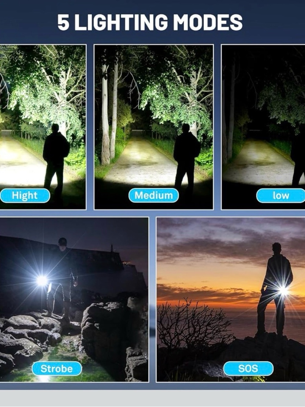 Rechargeable LED Flashlight - Picture 7 of 7